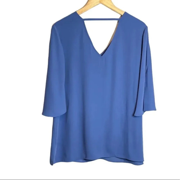 Chicos | Easy V Neck Tunic Top Large Half Sleeve V Back Side Slits - Picture 4 of 9